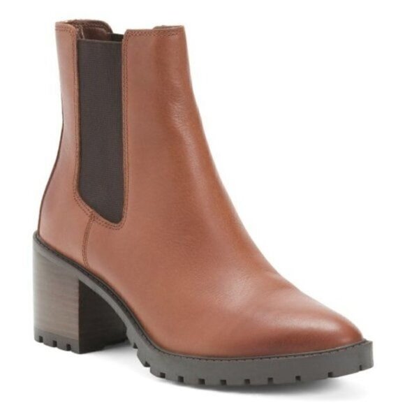 Vince Camuto Women’s Leather Stacked Heel Chelsea Boot - Picture 1 of 16